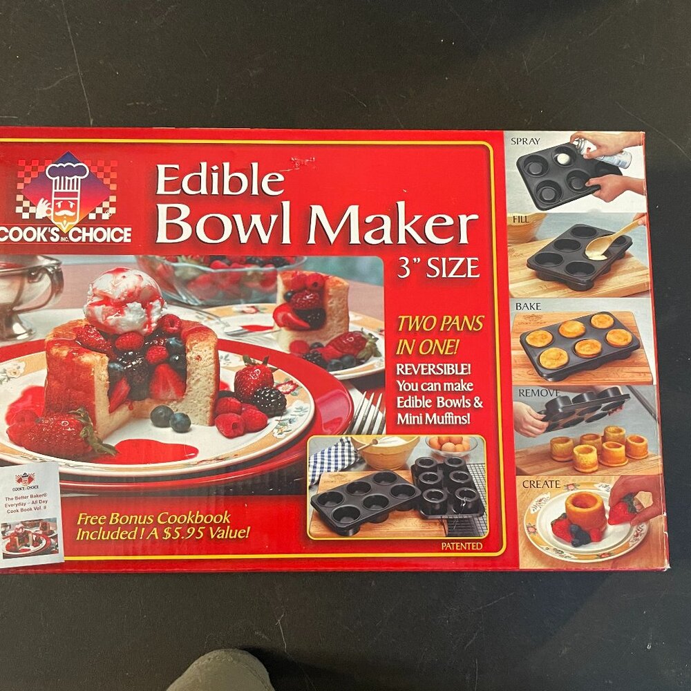 Cook's Choice Edible Bowl Maker & Mini Muffins - 3" Size 2 Pans In 1 (160)